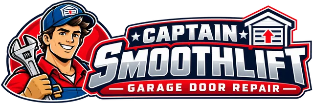 Captain Smoothlift garage door repair company horizontal logo